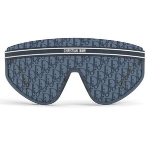 ✨ DiorClub M2U 31B8 Shield Sunglasses – Blue/Gold Monogram Mirror – Authentic ✨